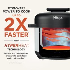 Ninja HyperHeat 9-in-1 6.5-qt Pressure Cooker, Powerful 1200-Watt, White, PC201WH