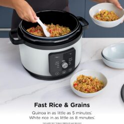 Ninja HyperHeat 9-in-1 6.5-qt Pressure Cooker, Powerful 1200-Watt, White, PC201WH