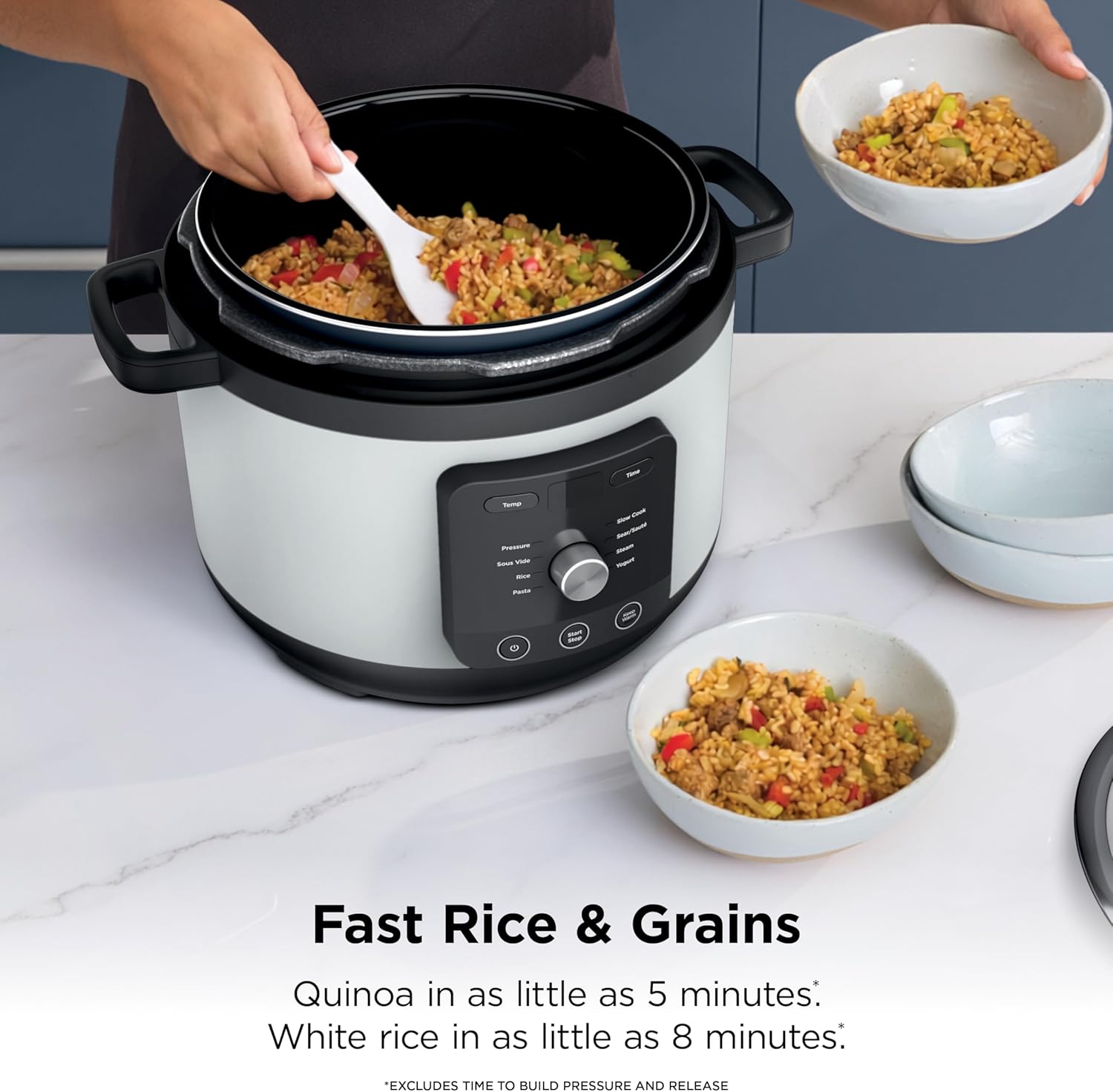 Ninja HyperHeat 9-in-1 6.5-qt Pressure Cooker, Powerful 1200-Watt, White, PC201WH