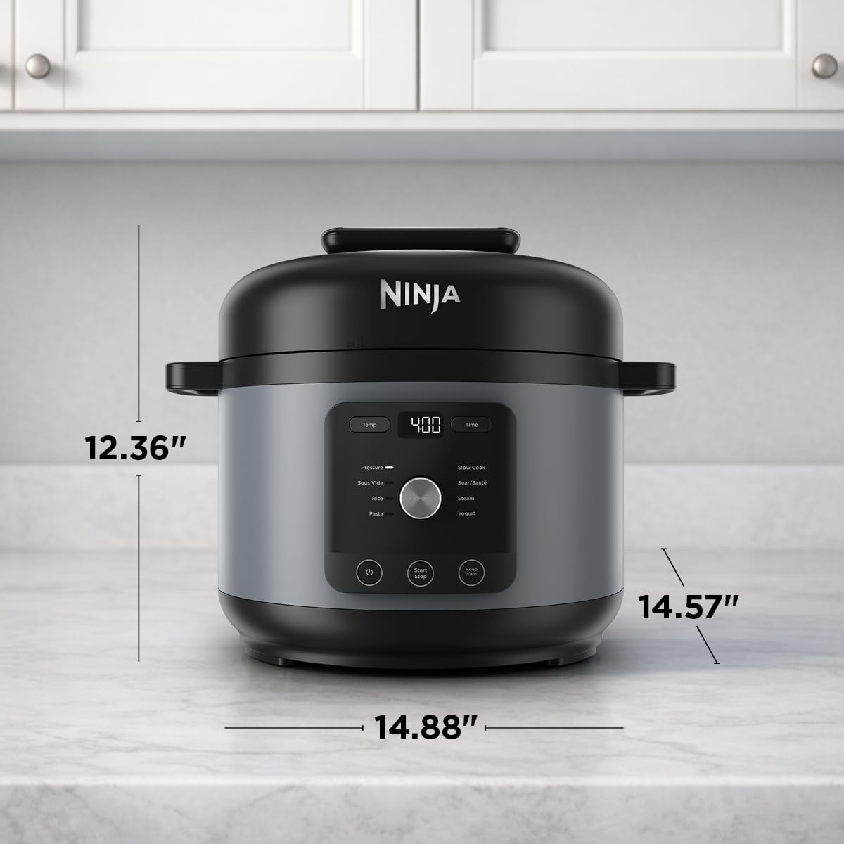 Ninja HyperHeat 9-in-1 6.5-qt Pressure Cooker, Powerful 1200-Watt, Stone Purple, PC201SP