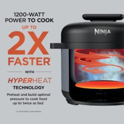 Ninja HyperHeat 9-in-1 6.5-qt Pressure Cooker, Powerful 1200-Watt, Stone Purple, PC201SP