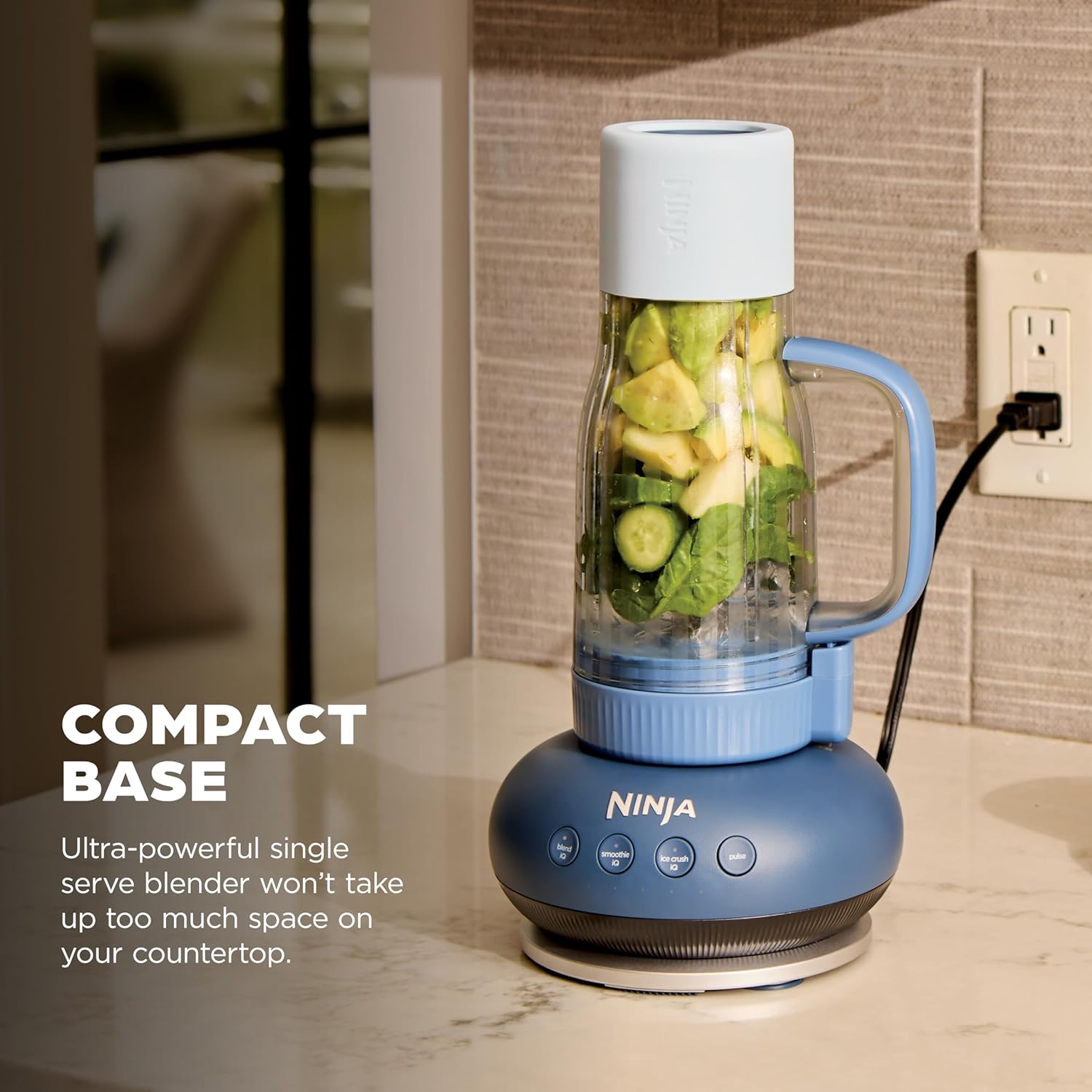 Ninja Blendboss Personal Blender for Smoothies & Frozen Drinks, 26oz Travel Tumbler, Cyberspace, DB351CY
