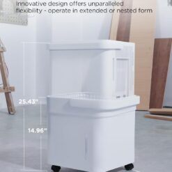 Midea Cube 50 Pint Dehumidifier for Basement and Rooms at Home for up to 4,500 Sq. Ft. (White)