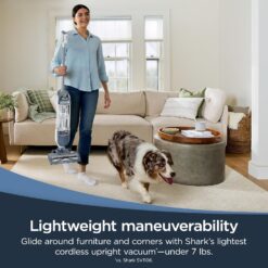 Shark Freestyle Max Cordless Upright Vacuum with Large Dust Cup and 2-Speed Brushroll, LED Headlights, Nordic Blue, SV2002