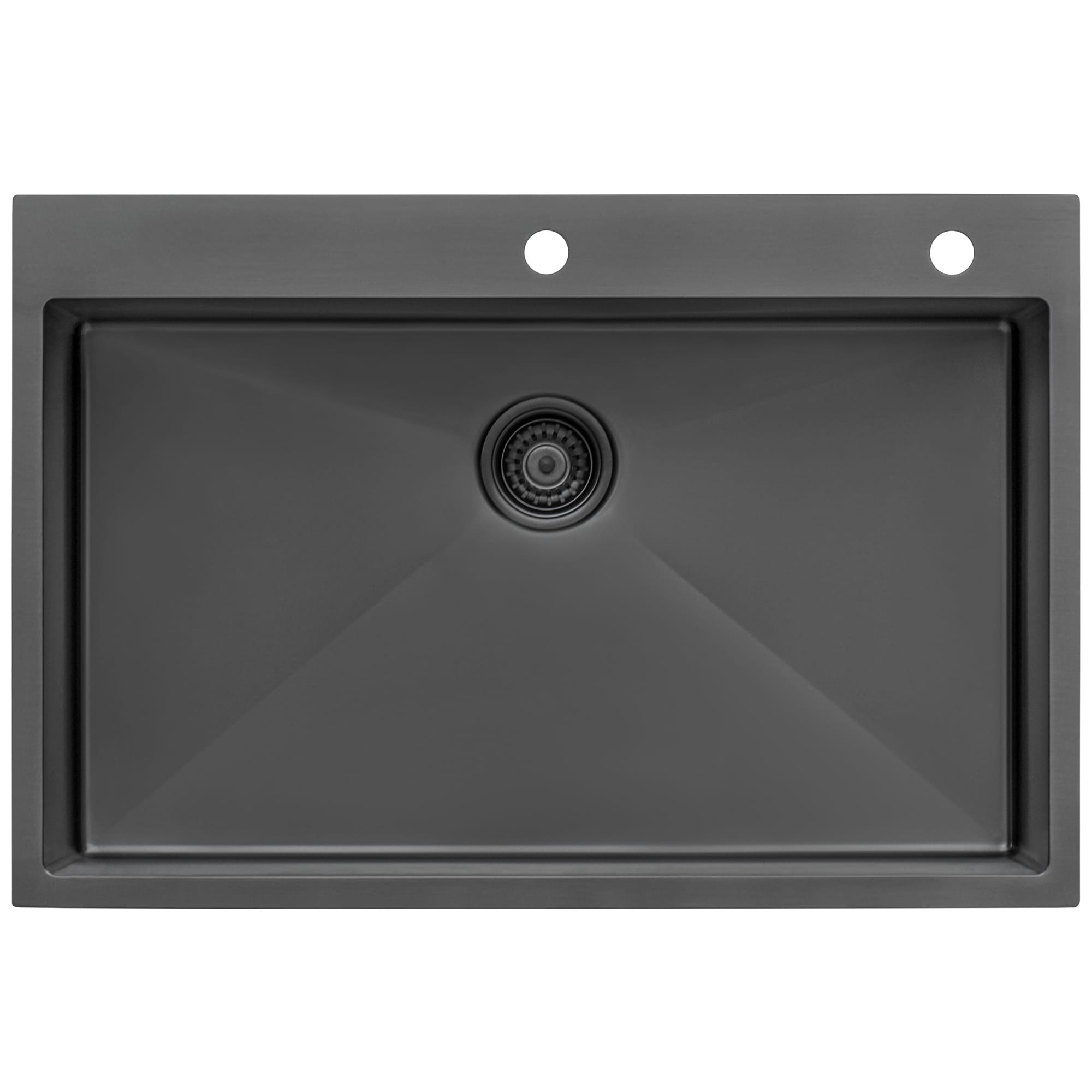 Ruvati Terraza Drop-in 33-in x 22-in Stainless steel Single bowl 16 -Gauge Kitchen Sink