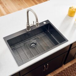 Ruvati Terraza Drop-in 33-in x 22-in Stainless steel Single bowl 16 -Gauge Kitchen Sink