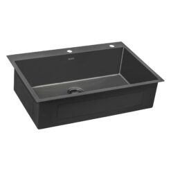 Ruvati Terraza Drop-in 33-in x 22-in Stainless steel Single bowl 16 -Gauge Kitchen Sink