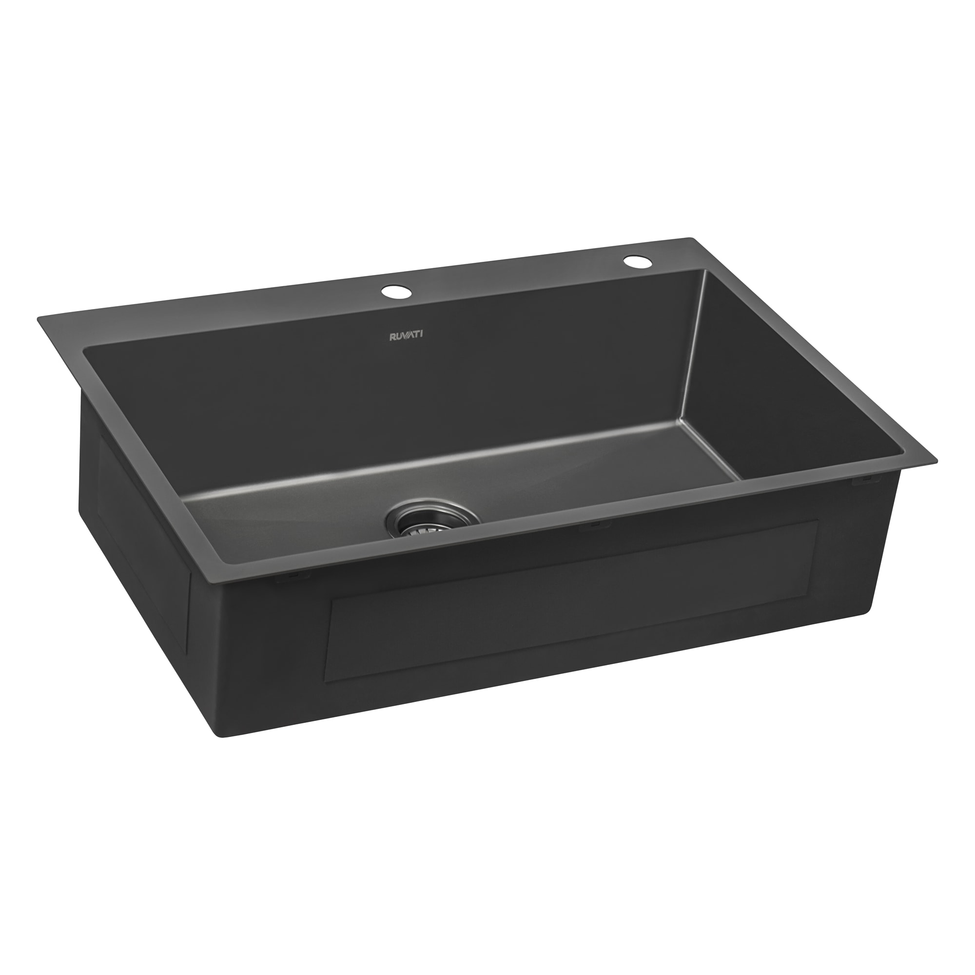 Ruvati Terraza Drop-in 33-in x 22-in Stainless steel Single bowl 16 -Gauge Kitchen Sink