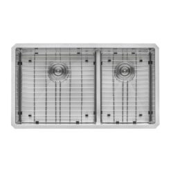 Ruvati Urbana Undermount 33-in x 19-in Stainless steel Double offset bowl 16 -Gauge Kitchen Sink