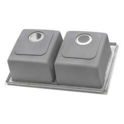 Ruvati Modena Drop-in 33-in x 22-in Stainless steel Double equal bowl 16 -Gauge Kitchen Sink