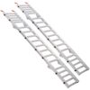 LUXEYARD Aluminum Ramp 1 400 LBS or Pair For Motorcycle or Lawn Mower or ATV Ramp and Tailgate Extender Combo 2 in 1 Multi purpose use Silver color