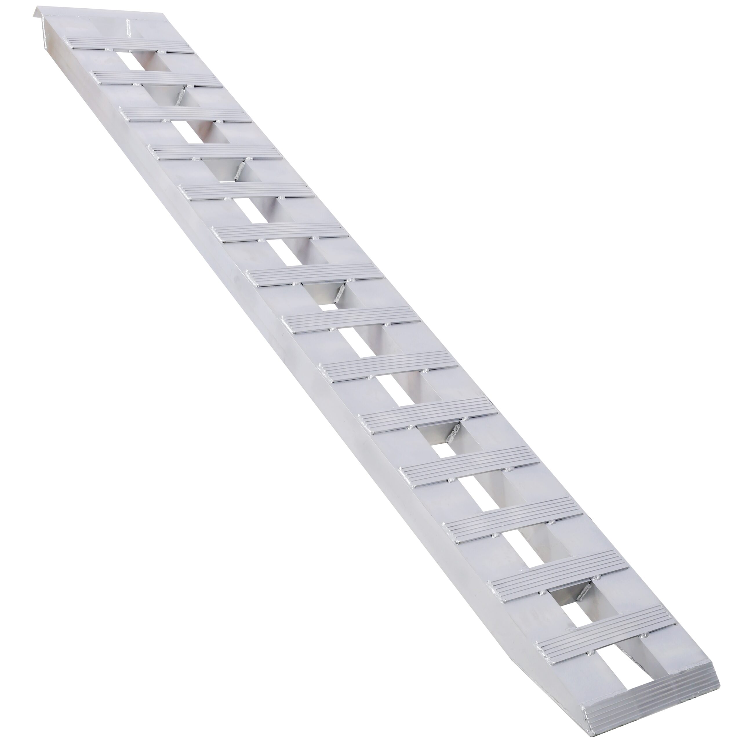 Tatayosi Heavy-Duty Ramps with Top Hook Attaching End Universal Loading Ramp for Motorcycle Tractor ATV/UT 84 X 14 Incheses 6600 LBS 1 Pair 2 Ramps Silver Aluminum