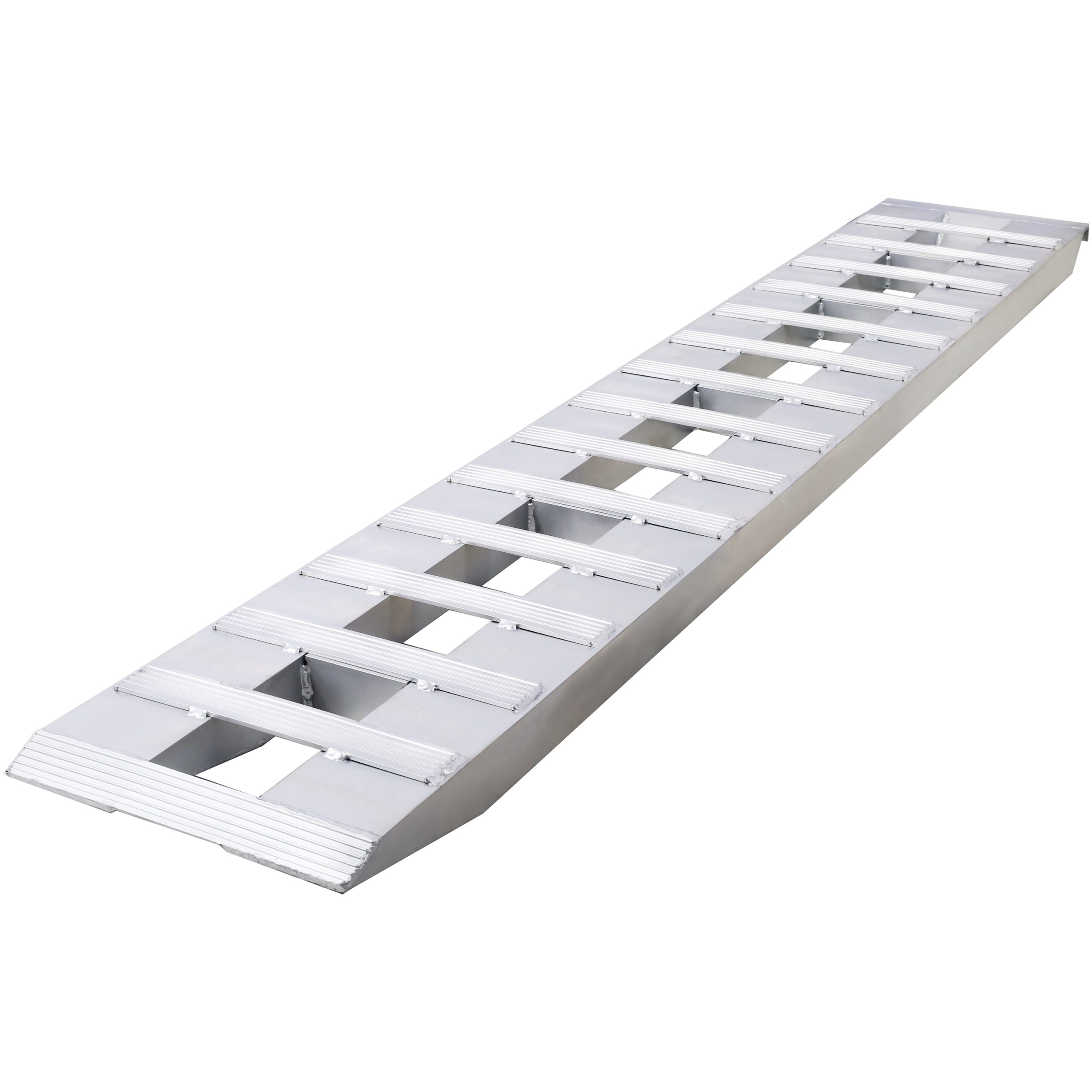 Tatayosi Heavy-Duty Ramps with Top Hook Attaching End Universal Loading Ramp for Motorcycle Tractor ATV/UT 84 X 14 Incheses 6600 LBS 1 Pair 2 Ramps Silver Aluminum