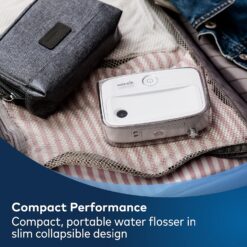 Waterpik Sidekick Portable Water Flosser, Perfect for Travel & Home, ADA Accepted, White/Chrome WF-04