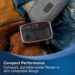 Waterpik Sidekick Portable Water Flosser, Perfect for Travel & Home, ADA Accepted, Black/Copper WF-04