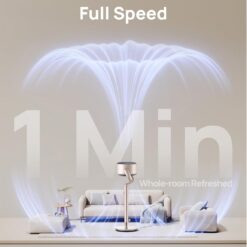 DREO Smart Fans for Bedroom, 120° +120° Omni-Directional Oscillating Fan, 100ft Quiet Pedestal Fan, Starlight