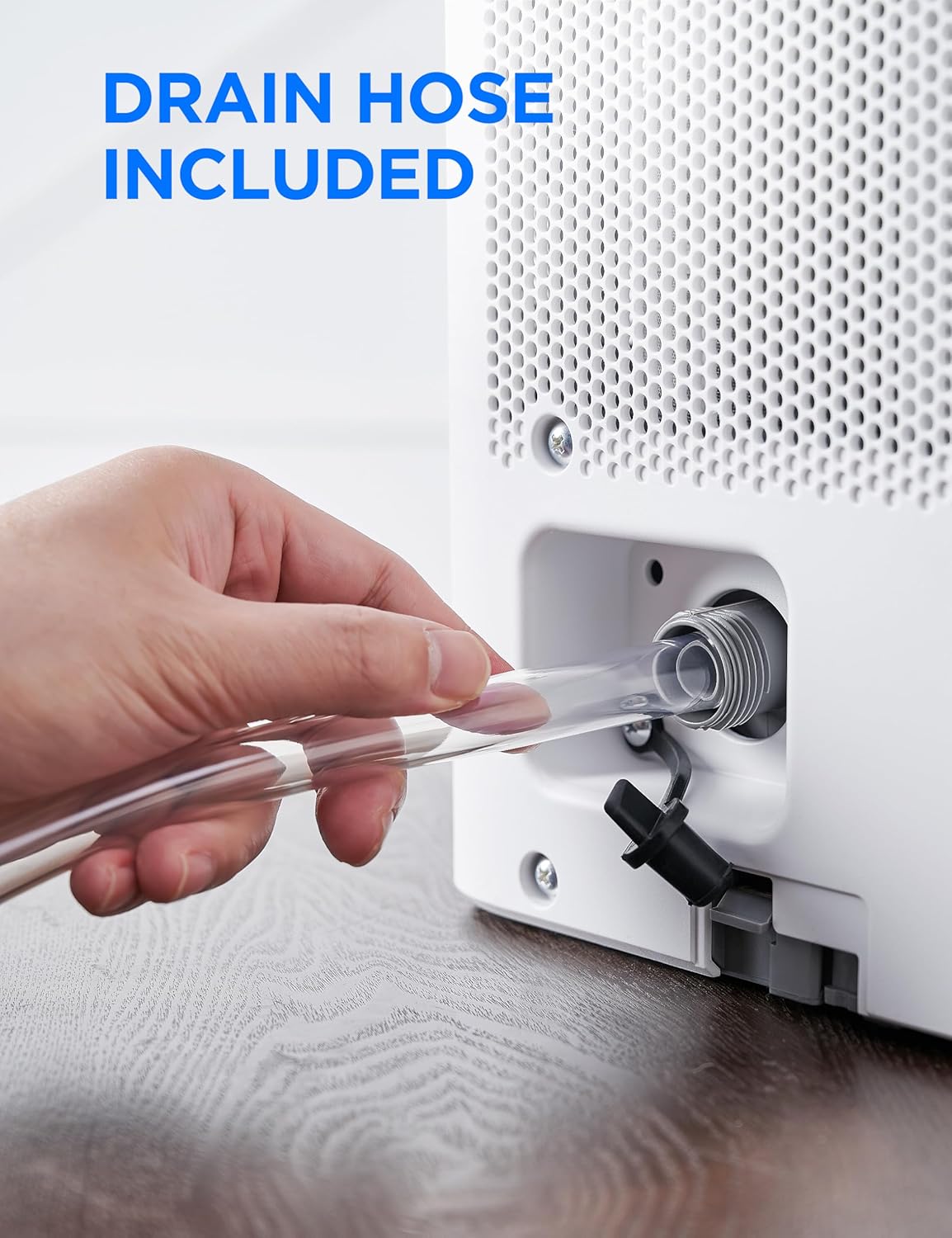 Midea Cube 50 Pint Dehumidifier for Basement and Rooms at Home for up to 4,500 Sq. Ft., Smart Control, Compatible with Alexa (White), Drain Hose Included