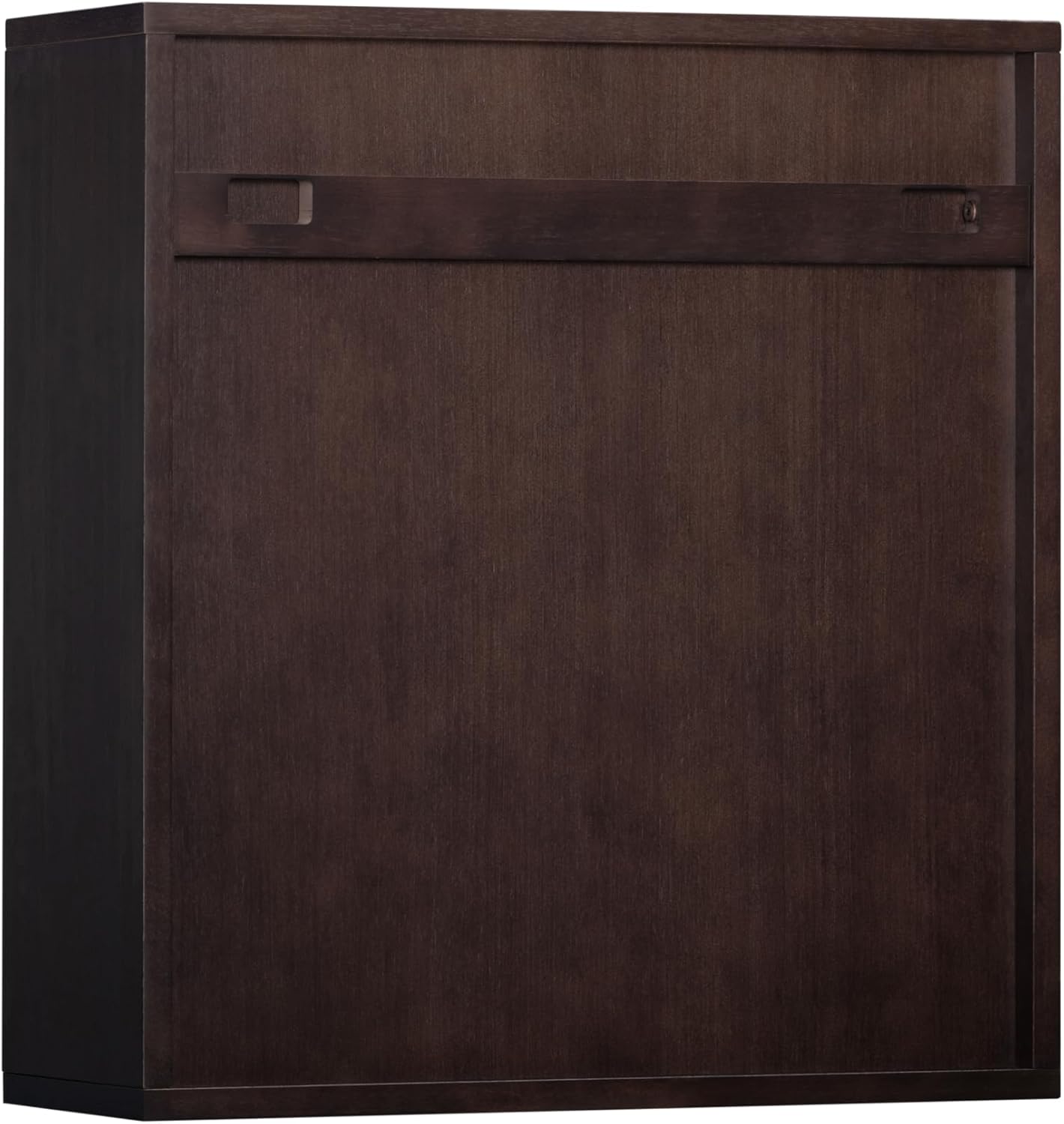 Teamson Home Tremolo 22″ Wide Bathroom Wall Mounted Medicine Cabinet with Open Compartments & 1 Door with Fixed Interior Shelf, Wooden Bracket for Mounting, Natural Fluted Finish in Espresso