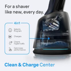 Braun Electric Razor for Men Series 6 with Precision Trimmer, Extra Shaver Head, 4-in-1 Clean & Charge Center, Travel Case, S6 6177ps