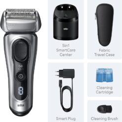 Braun Series 8 8567cc Electric Razor for Men, 4+1 Shaving Elements & Precision Long Hair Trimmer, 5in1 SmartCare Center, Close & Gentle Even on Dense Beards, Wet & Dry Electric Razor, 60min Runtime
