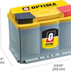 OPTIMA Batteries High Performance DH5 YELLOWTOP Dual Purpose Sealed AGM Car, Truck and SUV Battery, 700 CCA, Maintenance Free, Versatile Mounting, BCI Group Size 47