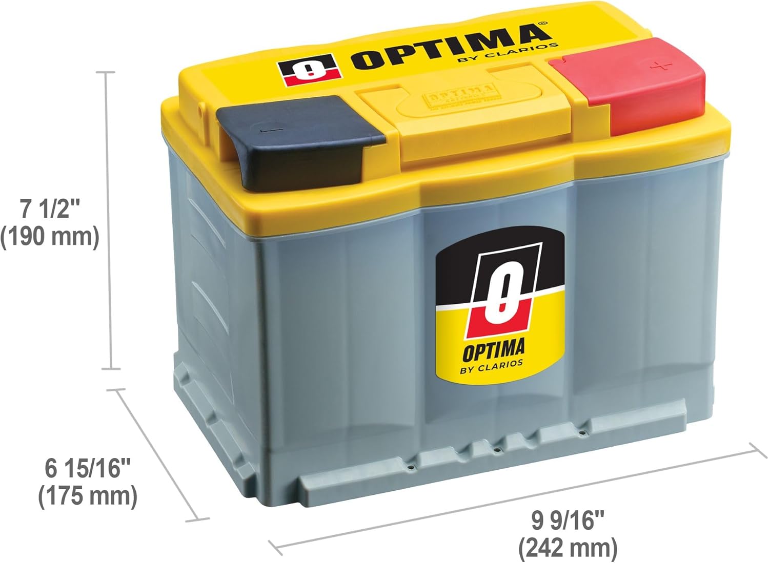 OPTIMA Batteries High Performance DH5 YELLOWTOP Dual Purpose Sealed AGM Car, Truck and SUV Battery, 700 CCA, Maintenance Free, Versatile Mounting, BCI Group Size 47