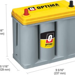 OPTIMA Batteries High Performance DS46B24R YELLOWTOP Dual Purpose Sealed AGM Car, Truck and SUV Battery, 450 CCA, Maintenance Free, Versatile Mounting, Fits Select Prius Models