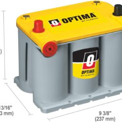 OPTIMA Batteries High Performance D75/25 YELLOWTOP Dual Purpose Sealed AGM Car, Truck and SUV Battery, 620 CCA, Dual Terminal, Maintenance Free, Versatile Mounting