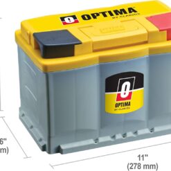 OPTIMA Batteries High Performance DH6 YELLOWTOP Dual Purpose Sealed AGM Car, Truck and SUV Battery, 800 CCA, Maintenance Free, Versatile Mounting, BCI Group Size 48
