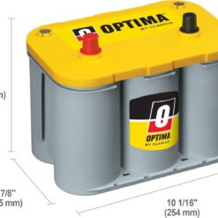 OPTIMA Batteries High Performance D34 YELLOWTOP Dual Purpose Sealed AGM Car, Truck and SUV Battery, 750 CCA, Maintenance Free, Versatile Mounting
