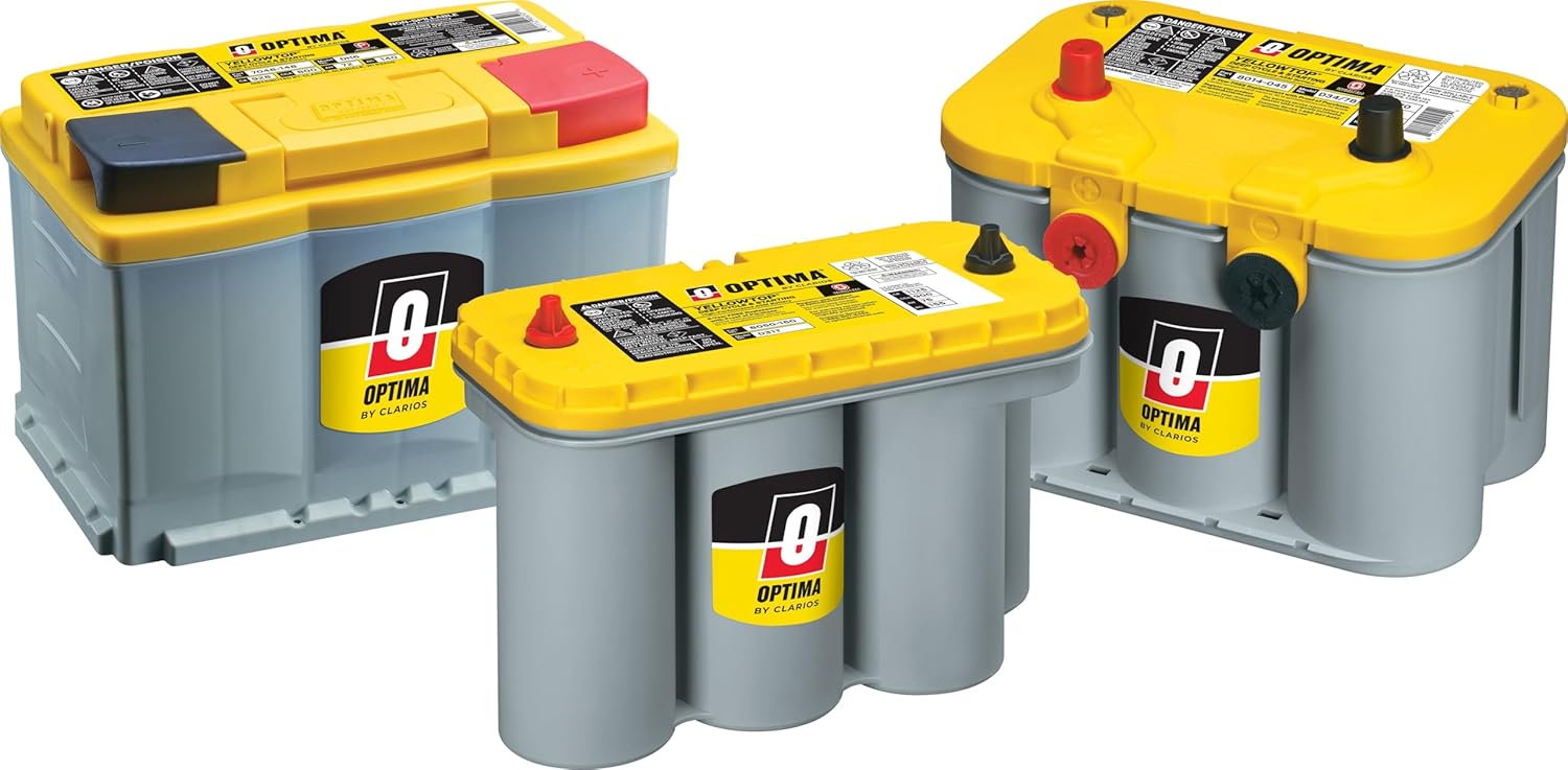 OPTIMA Batteries High Performance D35 YELLOWTOP Dual Purpose Sealed AGM Car, Truck and SUV Battery, 620 CCA, Maintenance Free, Versatile Mounting