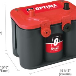 OPTIMA Batteries High Performance 34/78 RedTop Sealed AGM Car, Truck, and SUV Starting Battery, 800 CCA, Dual SAE and GM Terminals, Maintenance Free, Versitile Mounting