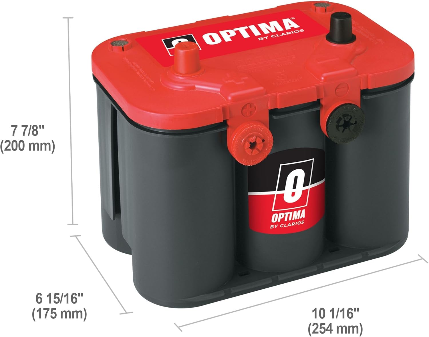 OPTIMA Batteries High Performance 34/78 RedTop Sealed AGM Car, Truck, and SUV Starting Battery, 800 CCA, Dual SAE and GM Terminals, Maintenance Free, Versitile Mounting