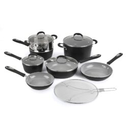 Cuisinart Ceramica XT Matte Collection Ceramic Nonstick 12-pc. Cookware Set - Black