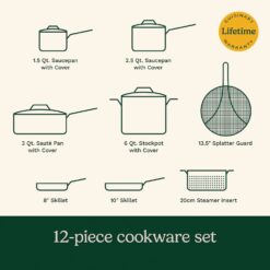 Cuisinart Ceramica XT Matte Collection Ceramic Nonstick 12-pc. Cookware Set - Black