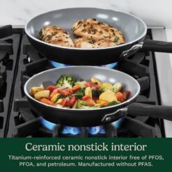 Cuisinart Ceramica XT Matte Collection Ceramic Nonstick 12-pc. Cookware Set - Black