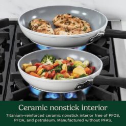 Cuisinart Ceramica XT Matte Collection Ceramic Nonstick 12-pc. Cookware Set - White