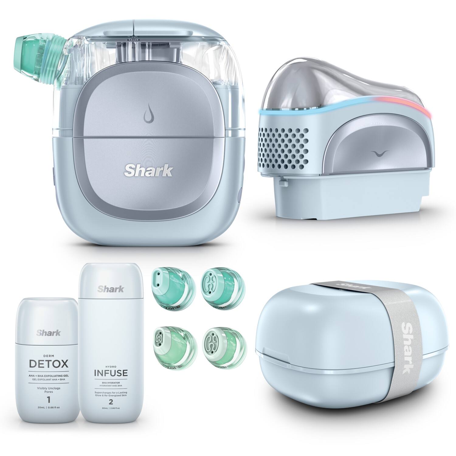 Shark FacialPro Glow At Home Hydro-Powered System - Blue