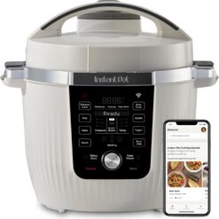 Instant Pot PRO Max Wi-Fi Smart 10-in-1 Pressure Cooker, Steamer, Saute, Warmer, Rice Cooker, Yogurt Maker, Sous Vide, Baker, NutriBoost - Includes App with 2000+ Recipes - 6 Quart