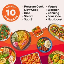 Instant Pot PRO Max Wi-Fi Smart 10-in-1 Pressure Cooker, Steamer, Saute, Warmer, Rice Cooker, Yogurt Maker, Sous Vide, Baker, NutriBoost - Includes App with 2000+ Recipes - 6 Quart