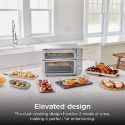 Ninja Air Fryer Toaster Oven Combo,Double Stack XL,12-in-1, Stainless Steel, DCT601