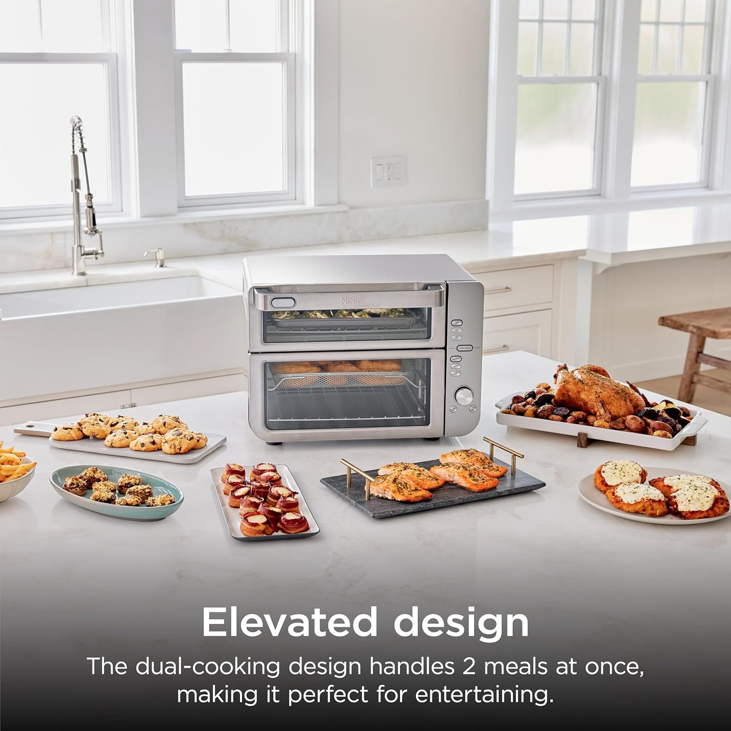 Ninja Air Fryer Toaster Oven Combo,Double Stack XL,12-in-1, Stainless Steel, DCT601