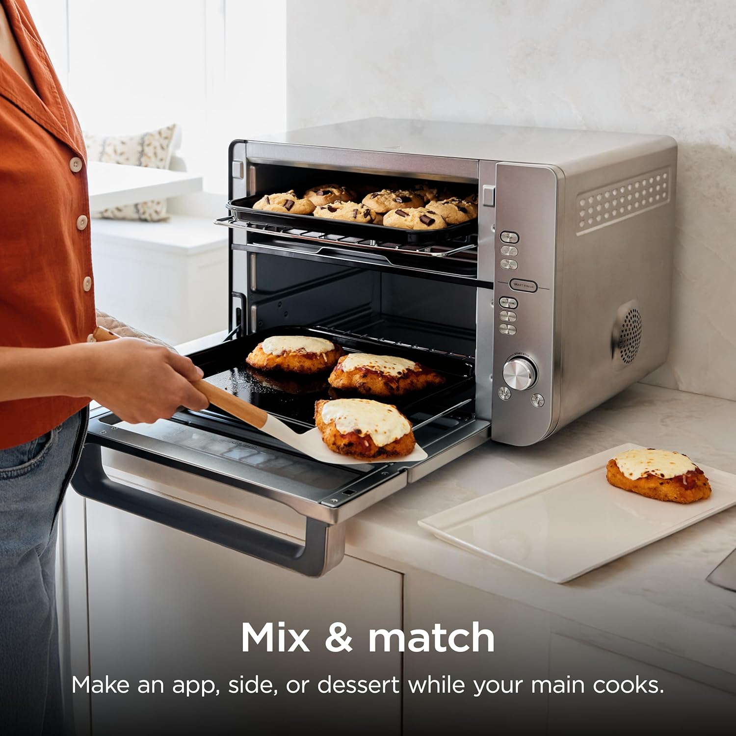 Ninja Air Fryer Toaster Oven Combo,Double Stack XL,12-in-1, Stainless Steel, DCT601