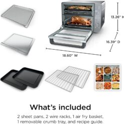 Ninja Air Fryer Toaster Oven Combo,Double Stack XL,12-in-1, Stainless Steel, DCT601