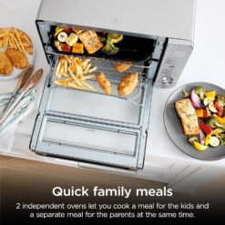 Ninja Air Fryer Toaster Oven Combo,Double Stack XL,12-in-1, Stainless Steel, DCT601