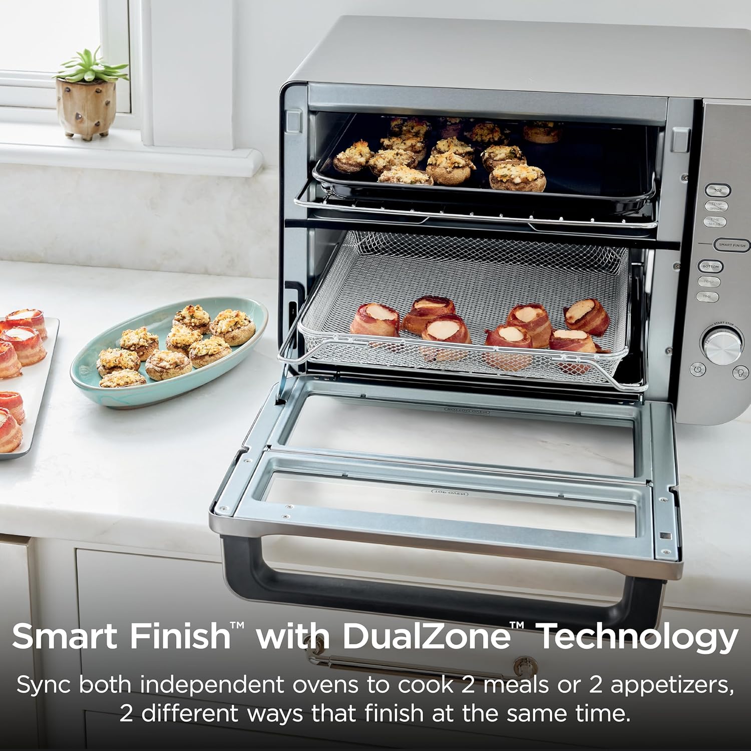 Ninja Air Fryer Toaster Oven Combo,Double Stack XL,12-in-1, Stainless Steel, DCT601