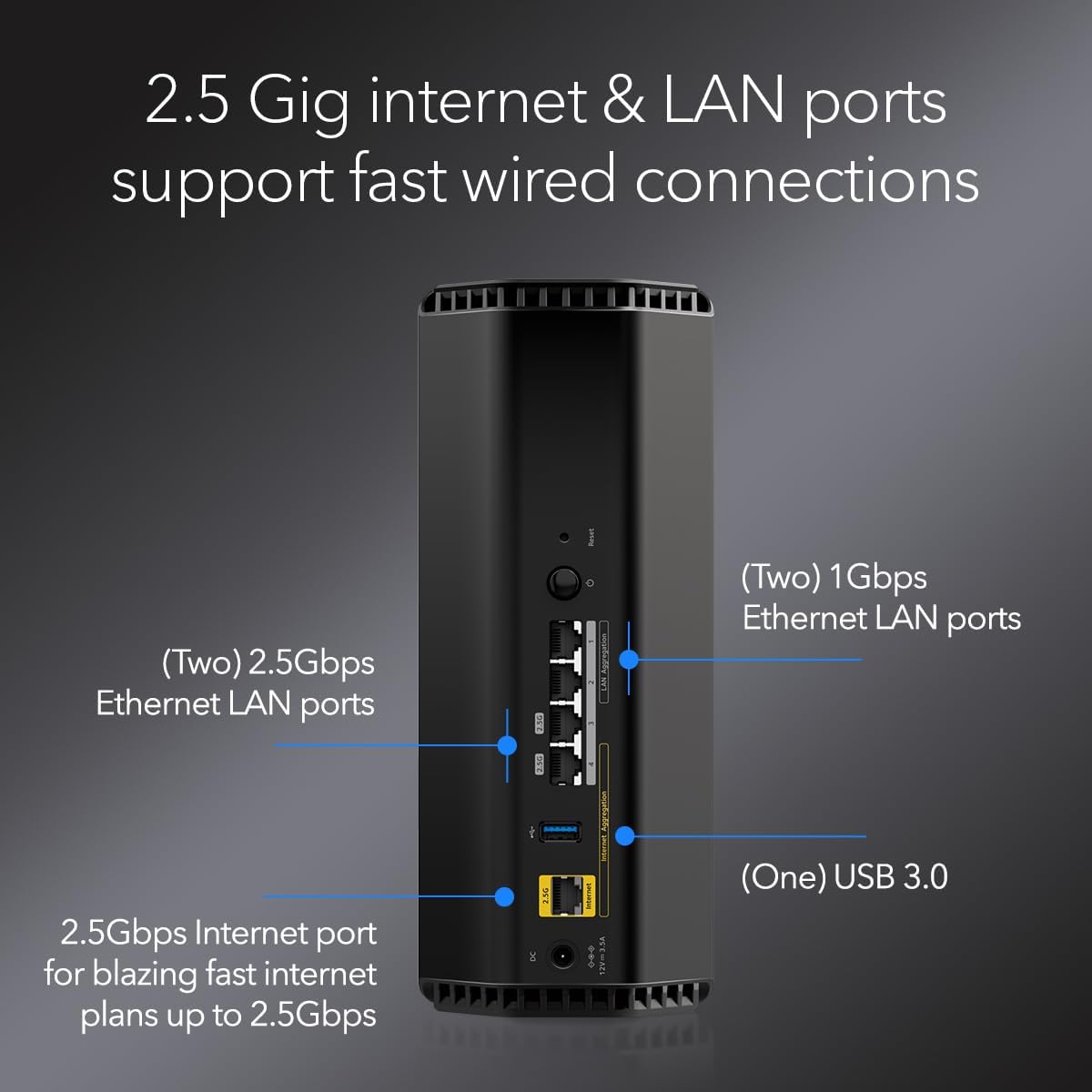NETGEAR Nighthawk Tri-Band WiFi 7 Router (RS300) - Router Only, BE9300 Wireless Speed (up to 9.3 Gbps)