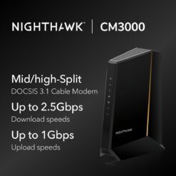 NETGEAR Nighthawk DOCSIS 3.1 Mid/high-Split Cable Modem (CM3000-1AZNAS)
