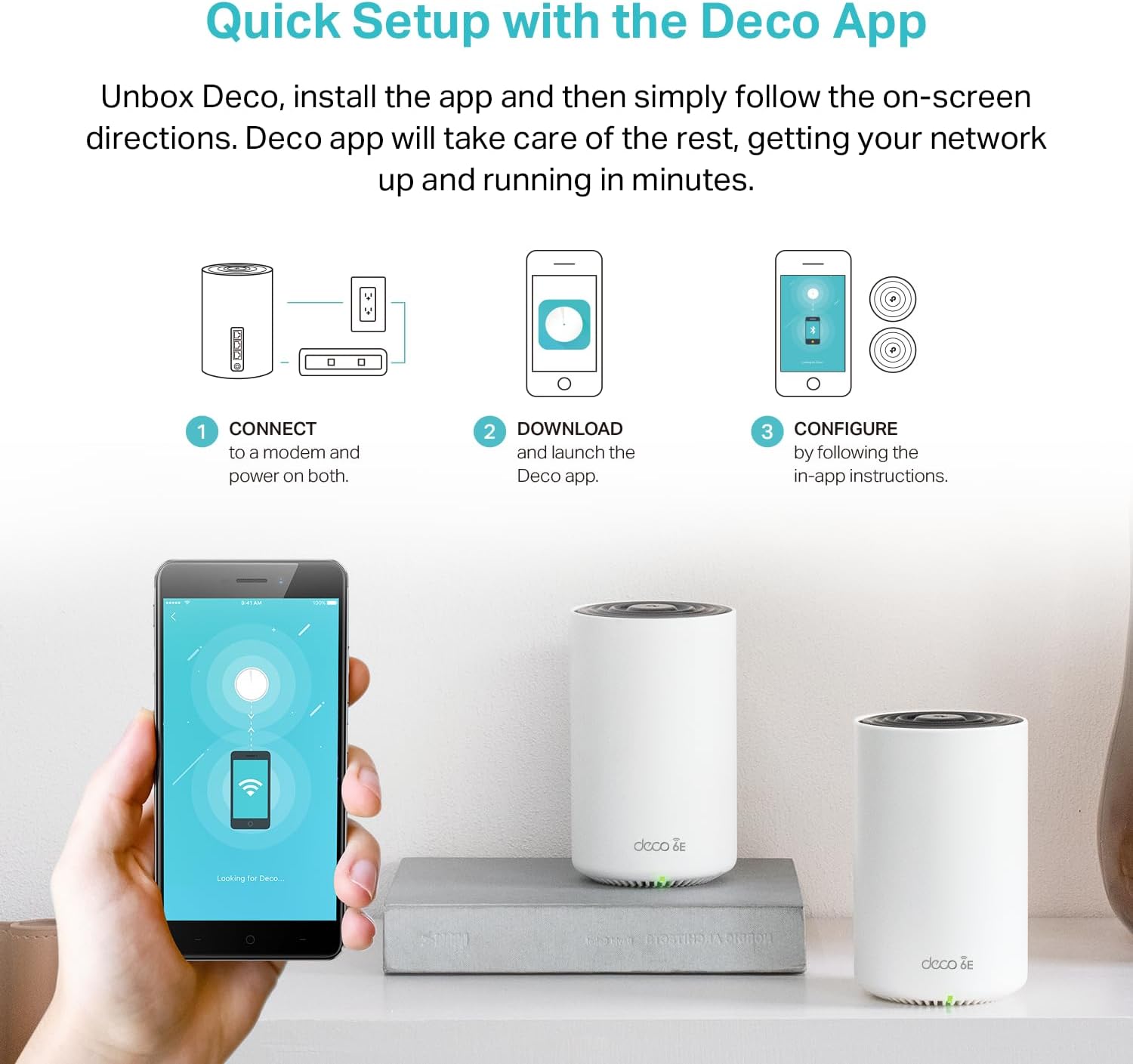 TP-Link Deco XE75 AXE5400 Tri-Band WiFi 6E Mesh System