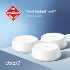 TP-Link Deco 7 BE25 Dual-Band BE5000 WiFi 7 Mesh Wi-Fi System | 4-Stream 5 Gbps, 240 Mhz
